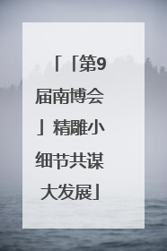 「第9届南博会」精雕小细节共谋大发展