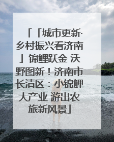 「城市更新·乡村振兴看济南」锦鲤跃金 沃野图新！济南市长清区：小锦鲤大产业 游出农旅新风景