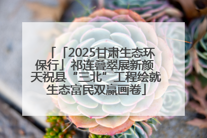 「2025甘肃生态环保行」祁连叠翠展新颜 天祝县“三北”工程绘就生态富民双赢画卷