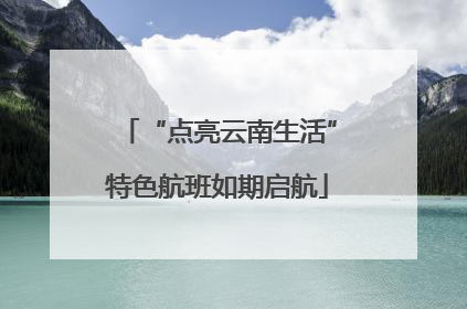 “点亮云南生活”特色航班如期启航