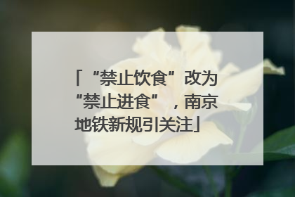 “禁止饮食”改为“禁止进食”，南京地铁新规引关注