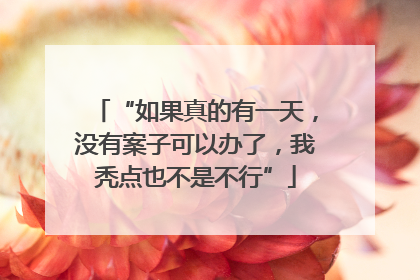 “如果真的有一天，没有案子可以办了，我秃点也不是不行”