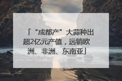 “成都产”大蒜种出超2亿元产值，远销欧洲、非洲、东南亚