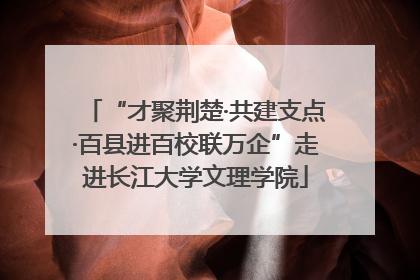 “才聚荆楚·共建支点·百县进百校联万企”走进长江大学文理学院