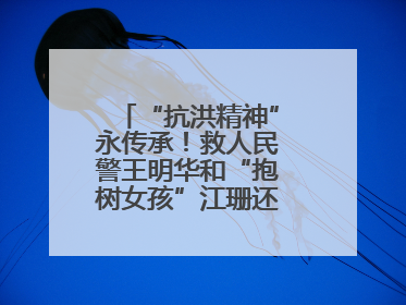“抗洪精神”永传承！救人民警王明华和“抱树女孩”江珊还原历史瞬间