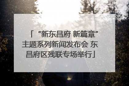 “新东昌府 新篇章”主题系列新闻发布会 东昌府区残联专场举行