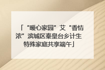 “暖心家园”艾“香情浓”滨城区秦皇台乡计生特殊家庭共享端午