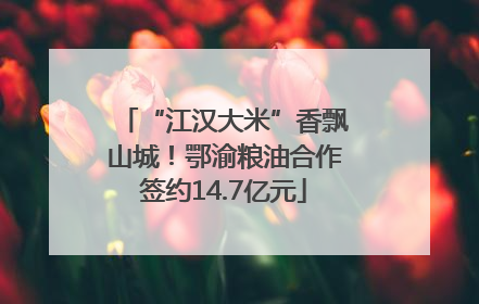“江汉大米”香飘山城！鄂渝粮油合作签约14.7亿元