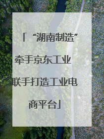 “湖南制造”牵手京东工业 联手打造工业电商平台