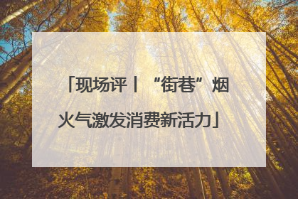 现场评丨“街巷”烟火气激发消费新活力