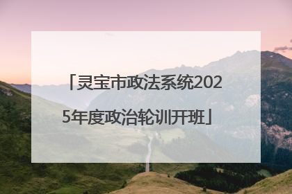灵宝市政法系统2025年度政治轮训开班