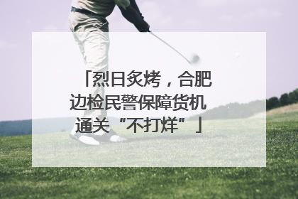 烈日炙烤，合肥边检民警保障货机通关“不打烊”