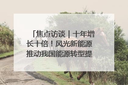 焦点访谈｜十年增长十倍！风光新能源推动我国能源转型提质焕“新”