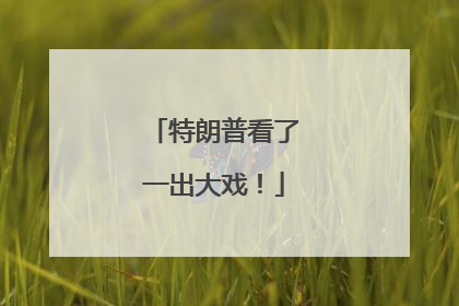特朗普看了一出大戏！