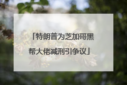 特朗普为芝加哥黑帮大佬减刑引争议