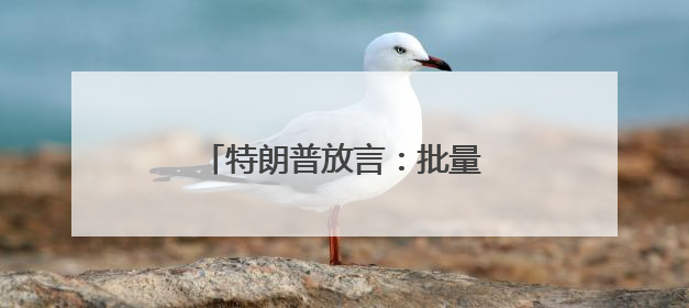 特朗普放言：批量制造“大杀器”