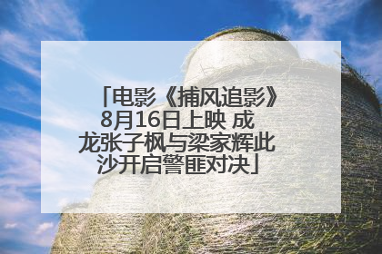 电影《捕风追影》8月16日上映 成龙张子枫与梁家辉此沙开启警匪对决