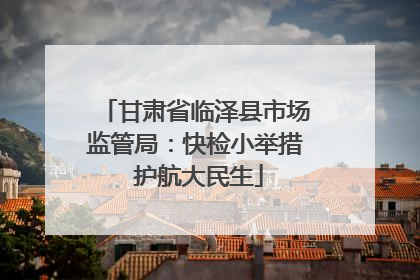 甘肃省临泽县市场监管局：快检小举措 护航大民生