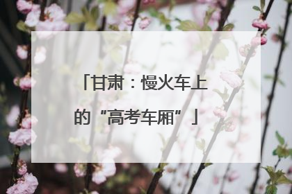 甘肃：慢火车上的“高考车厢”