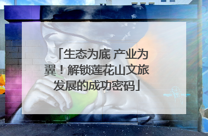 生态为底 产业为翼！解锁莲花山文旅发展的成功密码