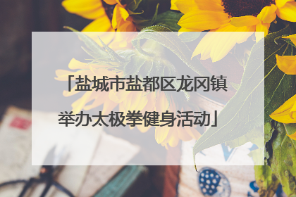 盐城市盐都区龙冈镇举办太极拳健身活动