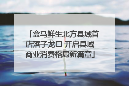 盒马鲜生北方县域首店落子龙口 开启县域商业消费格局新篇章