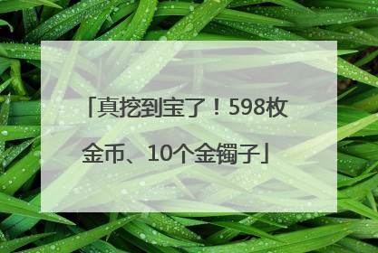 真挖到宝了！598枚金币、10个金镯子