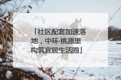 社区配套加速落地，中环·桃源里构筑宜居生活圈
