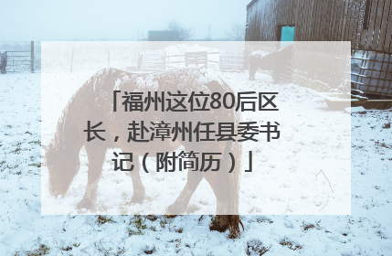 福州这位80后区长，赴漳州任县委书记（附简历）