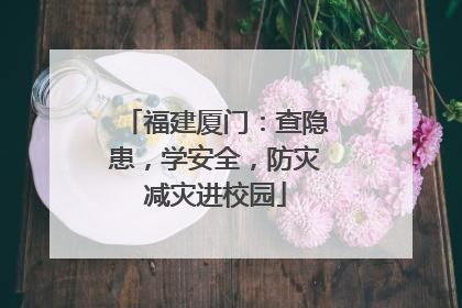 福建厦门：查隐患，学安全，防灾减灾进校园