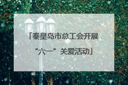 秦皇岛市总工会开展“六一”关爱活动