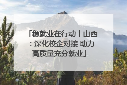 稳就业在行动丨山西：深化校企对接 助力高质量充分就业