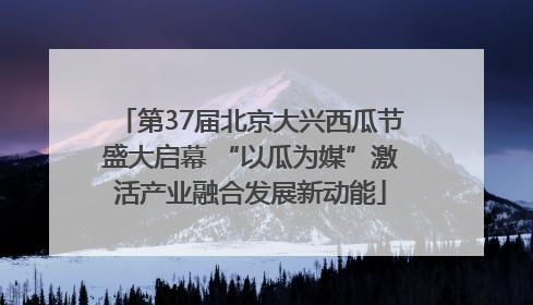 第37届北京大兴西瓜节盛大启幕 “以瓜为媒”激活产业融合发展新动能