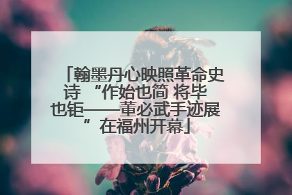 翰墨丹心映照革命史诗 “作始也简 将毕也钜——董必武手迹展”在福州开幕