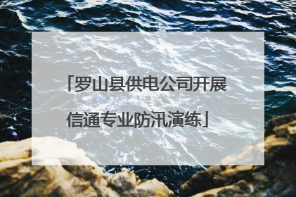 罗山县供电公司开展信通专业防汛演练
