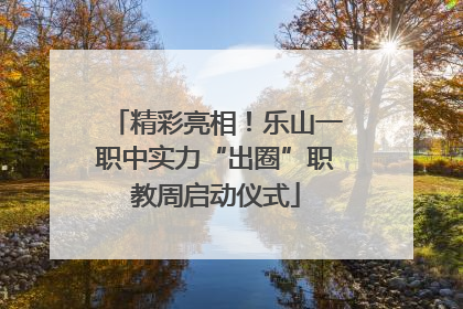 精彩亮相!乐山一职中实力“出圈”职教周启动仪式