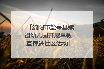绵阳市盐亭县嫘祖幼儿园开展早教宣传进社区活动