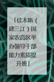 佳木斯（建三江）国家农高区举办领导干部能力素质提升班