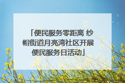 便民服务零距离 纱帽街道月亮湾社区开展便民服务日活动