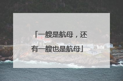 一艘是航母，还有一艘也是航母