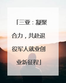 三亚：凝聚合力，共赴退役军人就业创业新征程