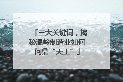 三大关键词，揭秘温岭制造业如何问鼎“天工”