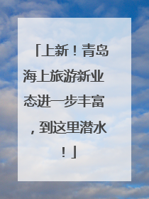 上新！青岛海上旅游新业态进一步丰富，到这里潜水！