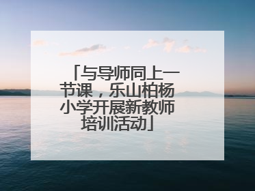 与导师同上一节课，乐山柏杨小学开展新教师培训活动