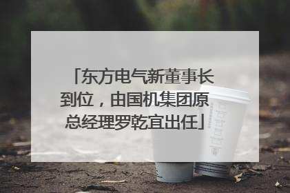 东方电气新董事长到位，由国机集团原总经理罗乾宜出任