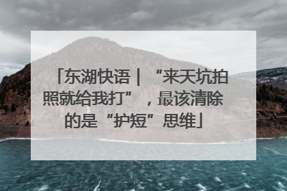 东湖快语｜“来天坑拍照就给我打”，最该清除的是“护短”思维