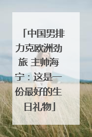 中国男排力克欧洲劲旅 主帅海宁：这是一份最好的生日礼物