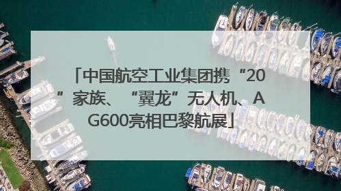 中国航空工业集团携“20”家族、“翼龙”无人机、AG600亮相巴黎航展