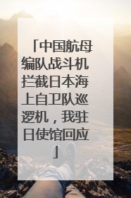 中国航母编队战斗机拦截日本海上自卫队巡逻机，我驻日使馆回应