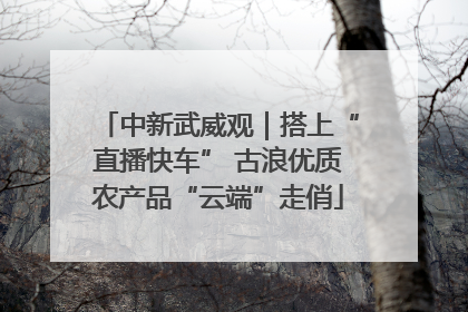 中新武威观｜搭上“直播快车” 古浪优质农产品“云端”走俏